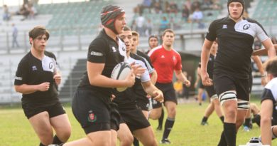 un'immagine di repertorio ritrae un'azione di gioco dell'Under 18 di Rugby Mirano al torneo "Cappe" giocato a settembre 2017. Foto Mirna Cestaro.