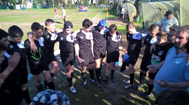 L'Under 14 di Rugby Mirano in uno scatto di Stefano Baldassa.