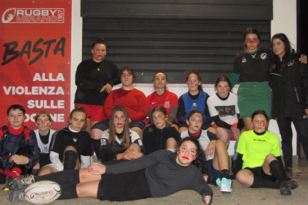Anche Rugby Mirano cerca di fare la propria parte, per sensibilizzare i giovani anche nei confronti della lotta alla differenza di genere.